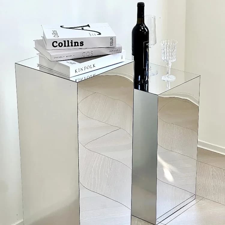 Boîte de présentation carrée pour miroir, support décoratif, base d'affichage d'accessoires photo, t