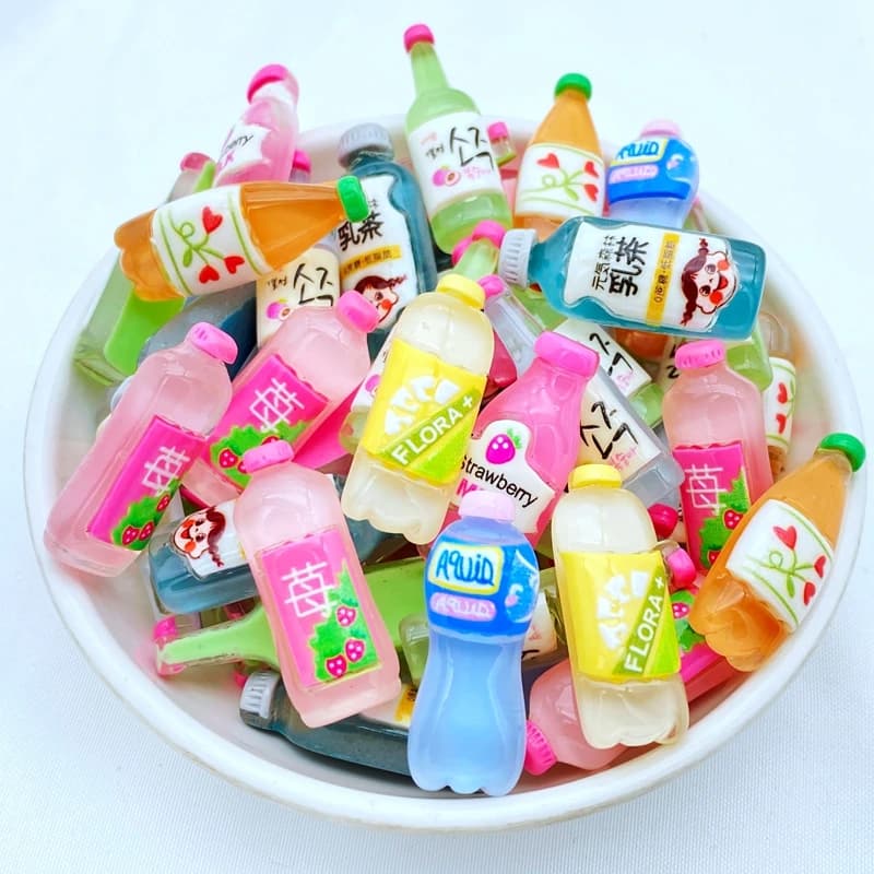 10 pièces nouveau Kawaii mignon fruits boisson dos plat résine Cabochons Scrapbooking bijoux à brico