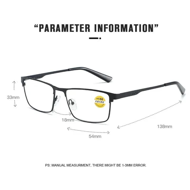 Lunettes de lecture à la mode pour hommes, monture de lunettes de Prescription bloquant la lumière b