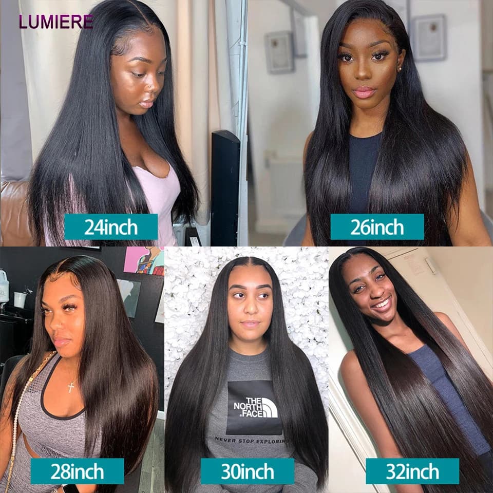 28 30 32 pouces os droit Extensions de cheveux humains paquets brésiliens 100% vierge cheveux humain