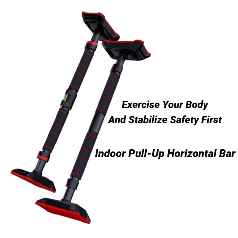 Barres de traction pour entraînement musculaire avec jauge de niveau, largeur réglable 69-92 cm, bar