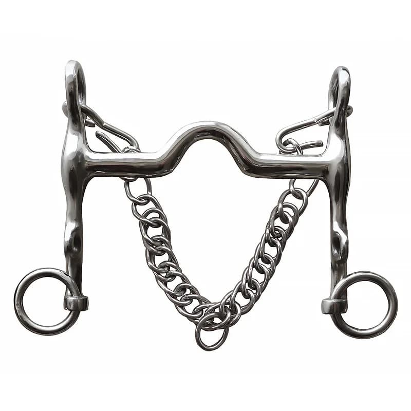 Mèche à cheval professionnelle en acier inoxydable JOHorse, mèche à mousqueton, produit d'équipement