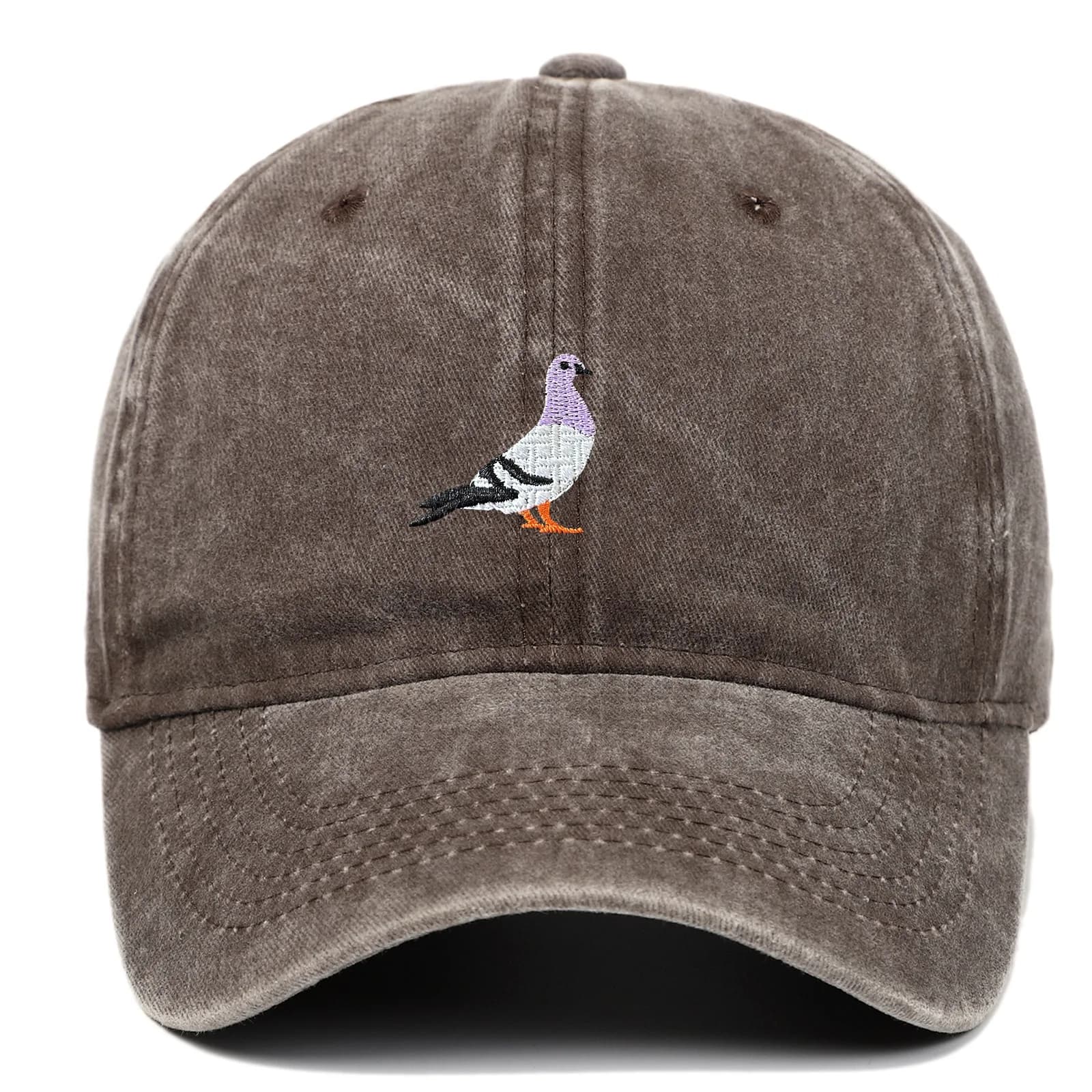 Casquette de baseball adaptée à toutes les saisons, motif brodé de pigeons, mode décontractée quotid