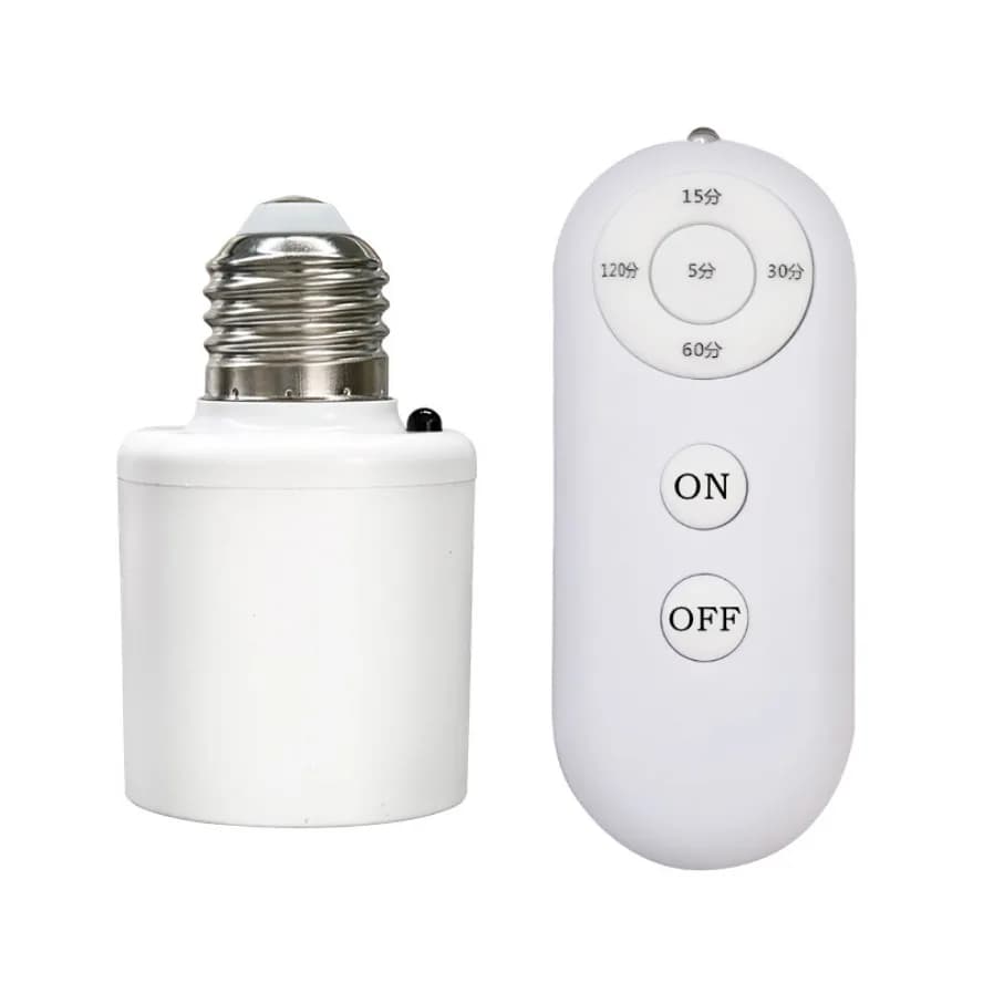 E27 60W télécommande sans fil minuterie intelligente interrupteur support de lampe 110V 220V maison 