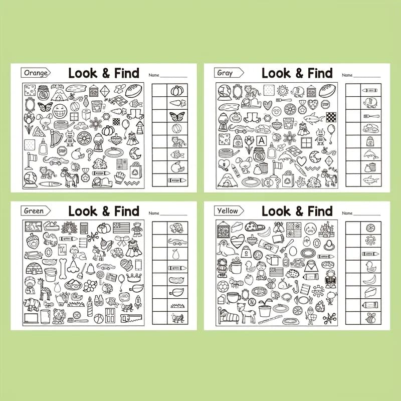 Livre de coloriage d'objets cachés pour enfants, contient plus de 100 activités de recherche et de c