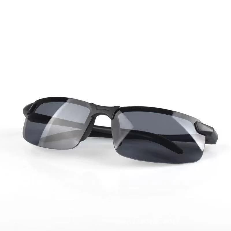 Lunettes de Vision nocturne hommes Anti-éblouissement conduite demi-monture lunettes de soleil pour 