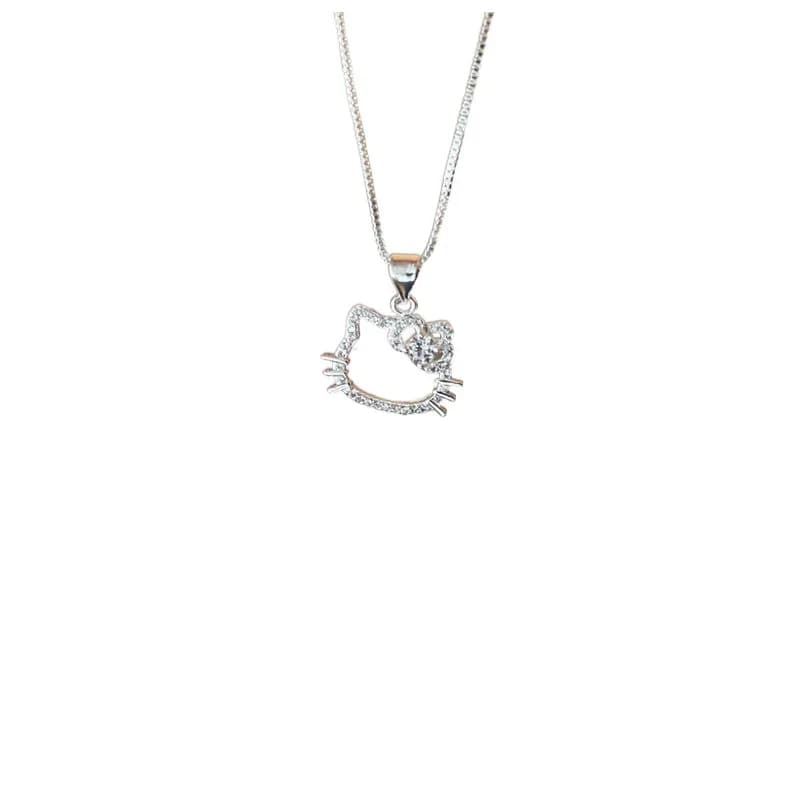 Collier Kawaii Hello Kitty : pendentif mignon en forme de chaîne de clavicule – bijoux élégants et s