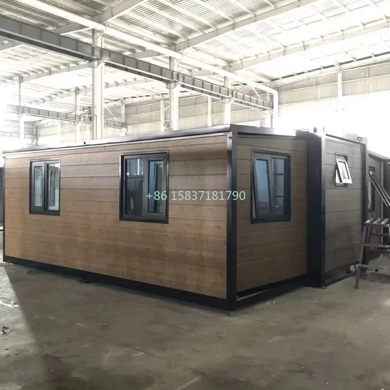 Maison de conteneur pliante à faible coût, conteneur de maison pliable multifonctionnel, paquet plat