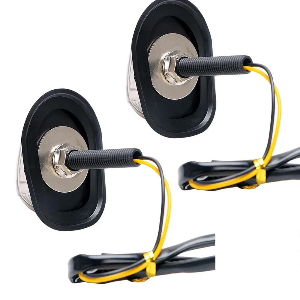 2 pièces 12V clignotants de moto une paire 9 indicateurs de moto LED clignotant jaune éclairage clig