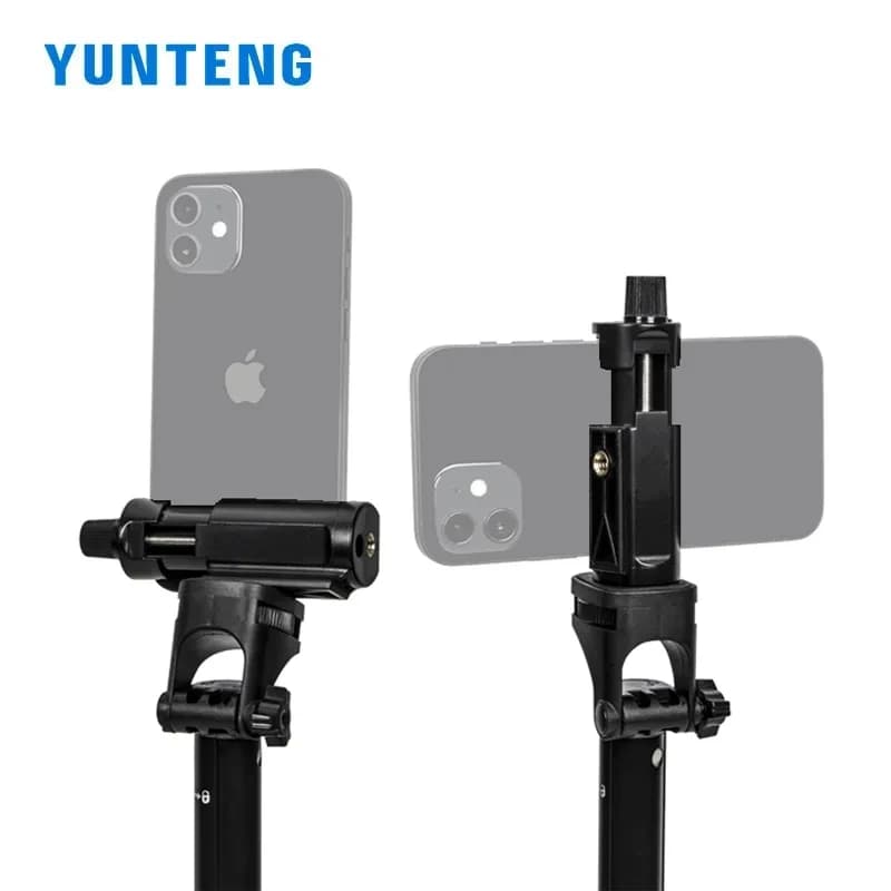 YUNTENG-Trépied rehaussé pour téléphone portable, perche à selfie, télécommande Bluetooth, prise de 