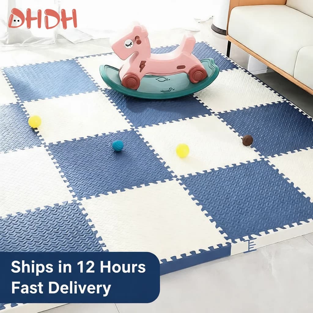 Tapis de jeu pour bébé épais de 2.5cm, carreaux en mousse EVA, Puzzle antidérapant imbriqué, pour ch