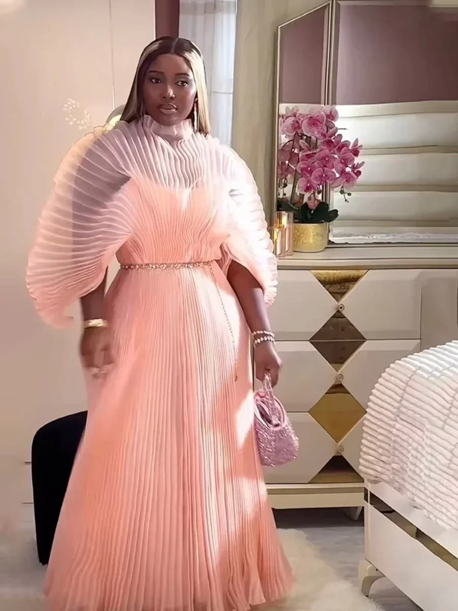 YUDX-Robe de soirée plissée à la main pour femme, plis ata yake, grande taille, automne, nouveau, 20