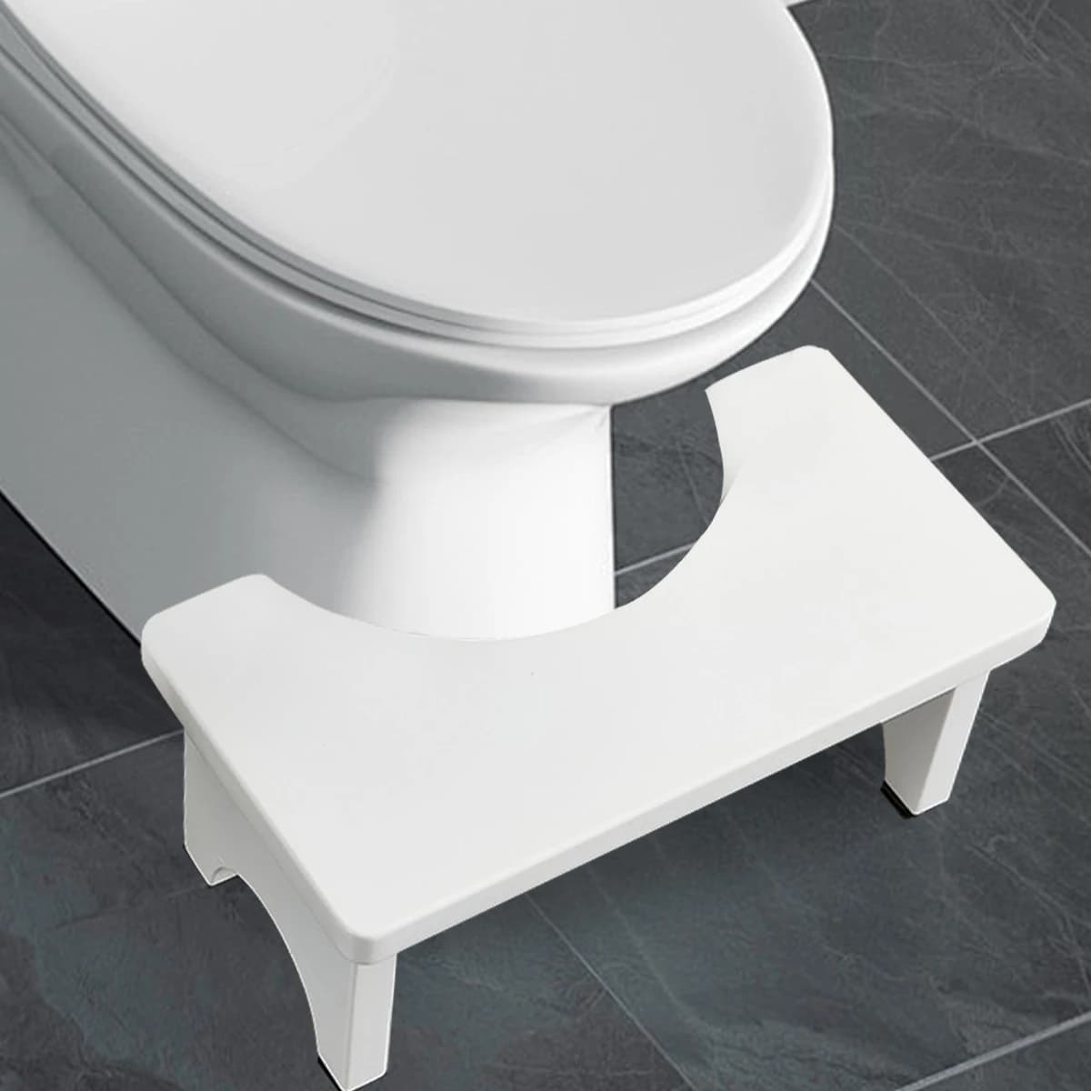 Tabouret de toilette portable robuste en bambou pour adultes, large et stable, tabouret de pot de sa