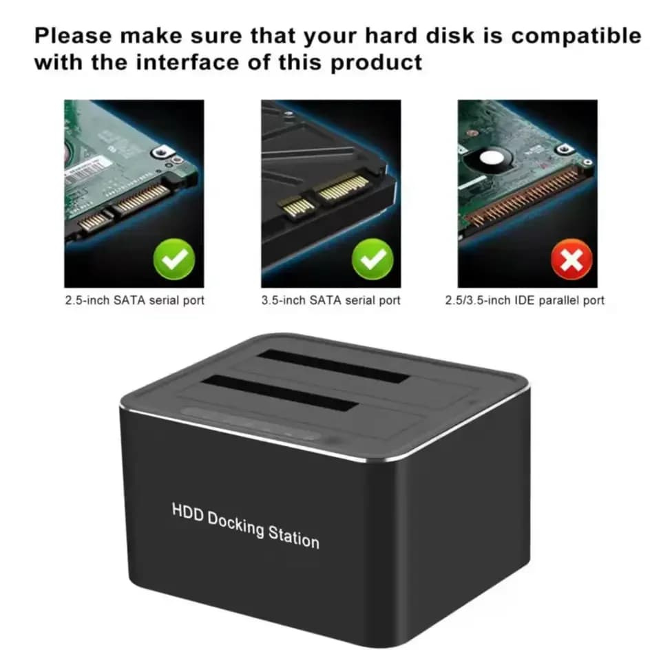 Station d'accueil pour disque dur USB 3.0 vers double SATA pour clone de disque dur SSD de 2,5/3,5 p