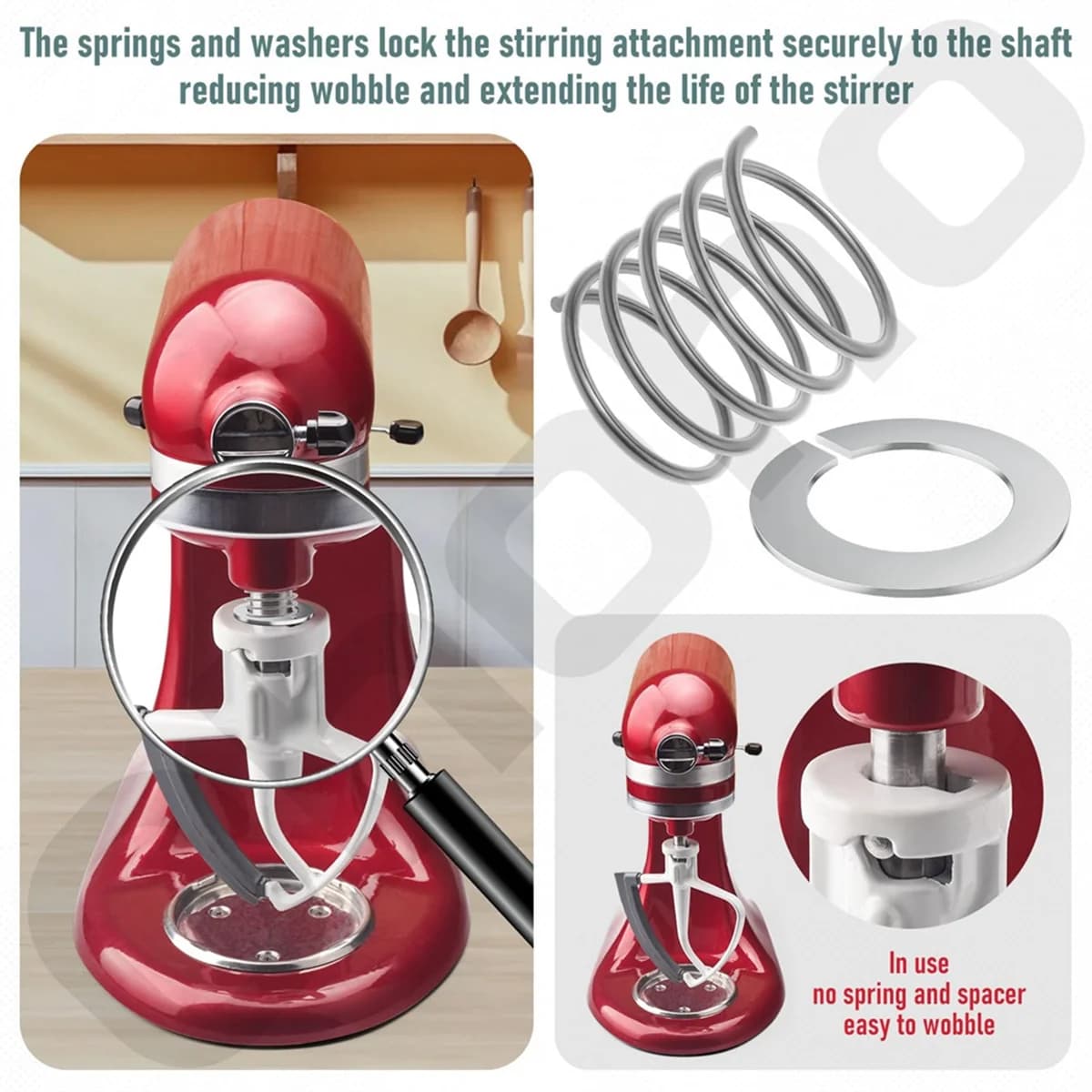 Ressort et rondelle pour centre commercial KitchenAid, protection et extension de la durée de vie, i