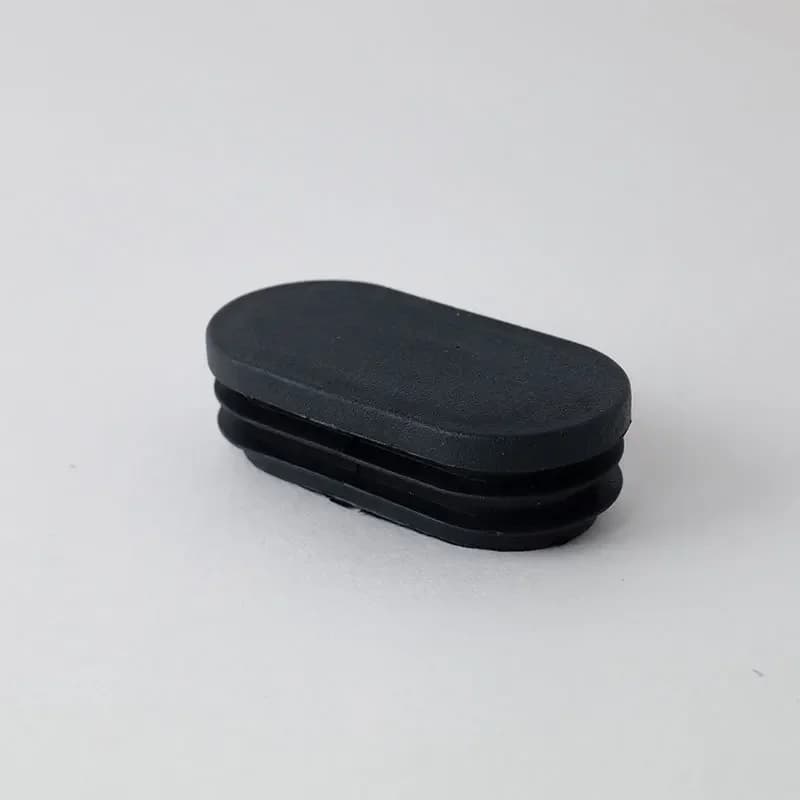 Embouts ovales en plastique noir, bouchons d'étanchéité, inserts de tube, couvercle de section de tu
