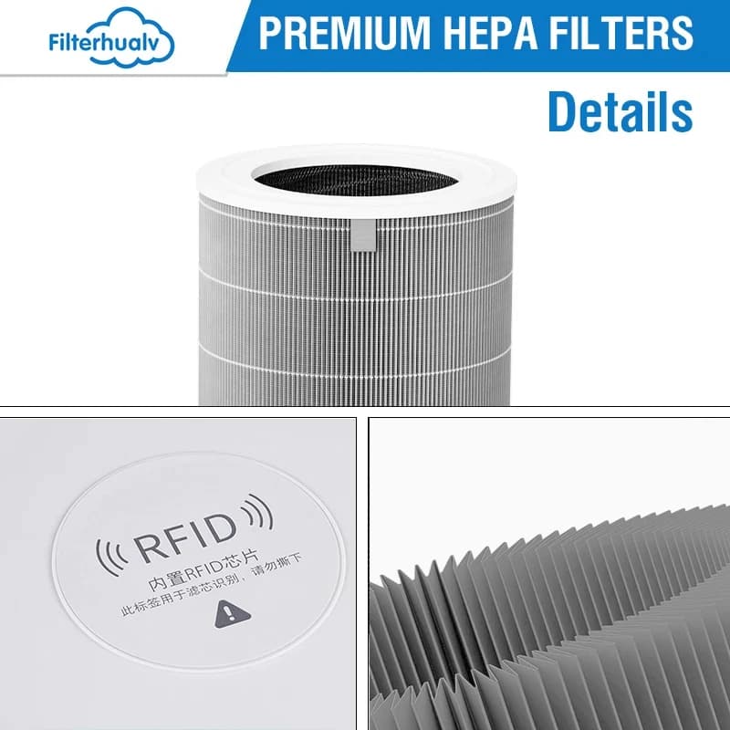 Filtre Hepa de remplacement pour purificateur d'air Xiaomi Mi Mijia 4 Pro, filtre à charbon actif PM