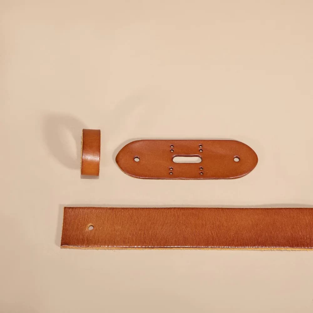 3.8 cm de largeur mâle sans boucle ceintures pour hommes boucle ardillon trou sangle peau de vache b