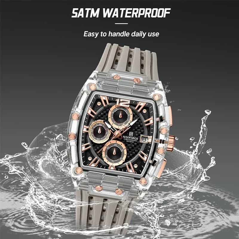 Nouveau NAVIFORCE hommes montres multifonctions à Quartz mode sport chronographe 5ATM étanche bracel