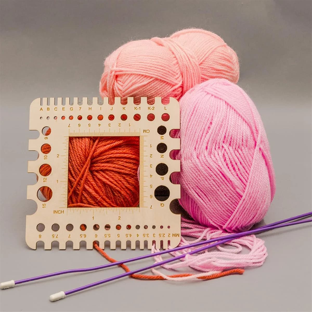 A95I-jauge d'aiguille à tricoter, règle de jauge de tricot, crochets, règle de fil et d'échantillons