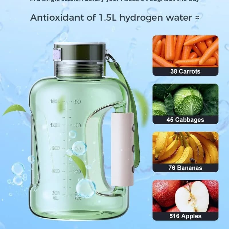 Bouteille d'eau d'hydrogène 1,5 l riche en hydrogène bouteille d'eau de sport Portable riche générat