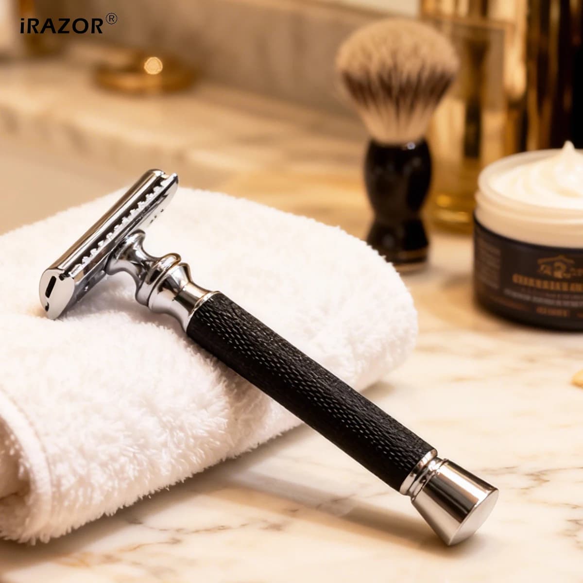 iRAZOR – rasoir DE sécurité classique en forme DE T pour hommes, Machine DE rasage antidérapante tex