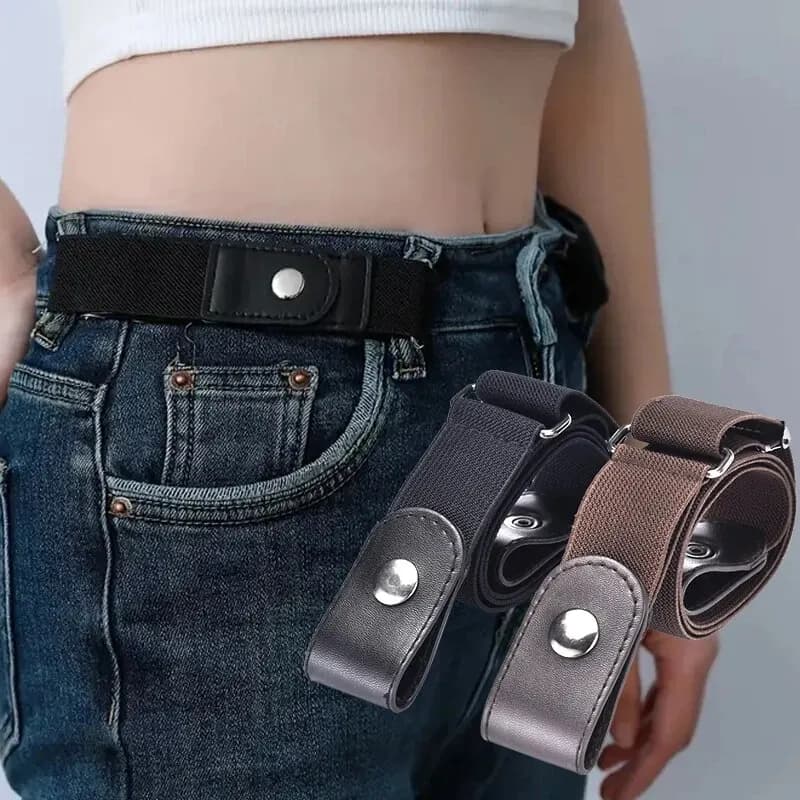 Ceinture élastique extensible réglable, Invisible, sans boucle, pour femmes et hommes, pantalons en 