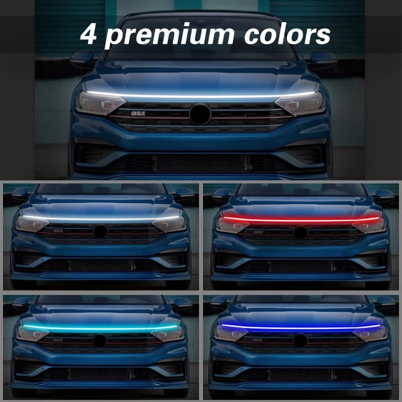 Feux Antibrouillard LED pour Capot de Voiture, Bande Lumineuse Décorative DRL, pour Ford Escape 2016