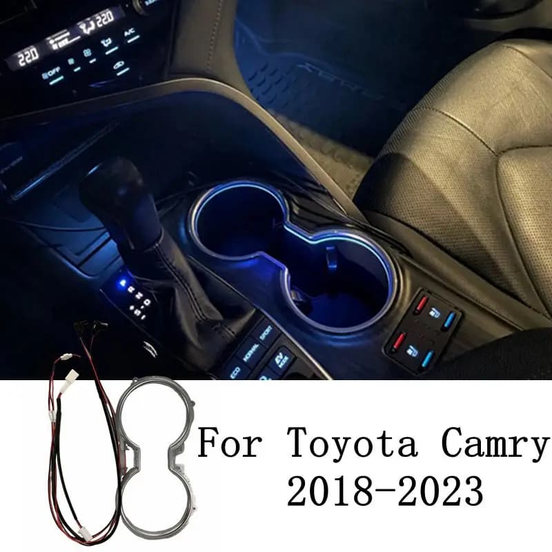 Porte-gobelet à LED pour Toyota Camry, lumière décorative intérieure, lampe IceBlue, escales, 2018, 