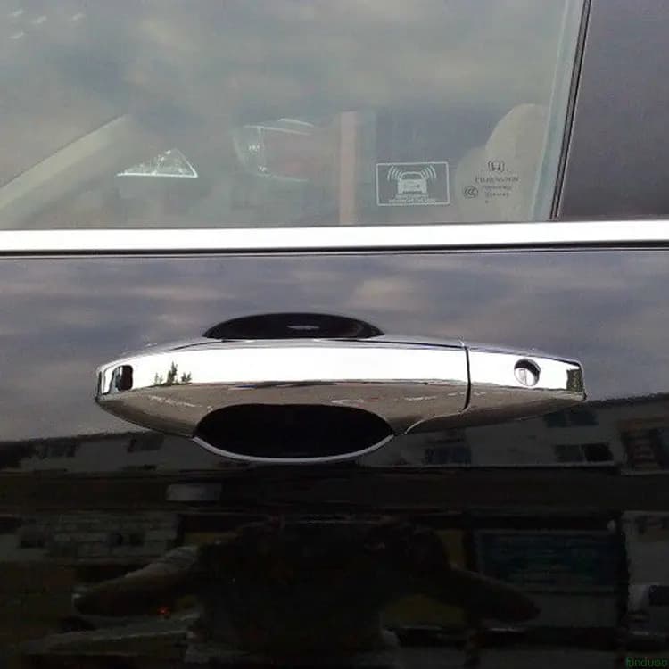Pour Honda CRV CR-V 2007-2011 noir brillant en Fiber de carbone Chrome poignée de porte de voiture c
