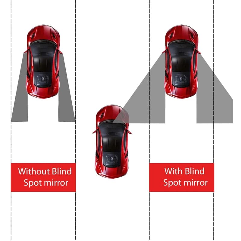 Rétroviseur pour Angle mort de voiture 360 degrés, 2 pièces, miroir de stationnement convexe, réglab