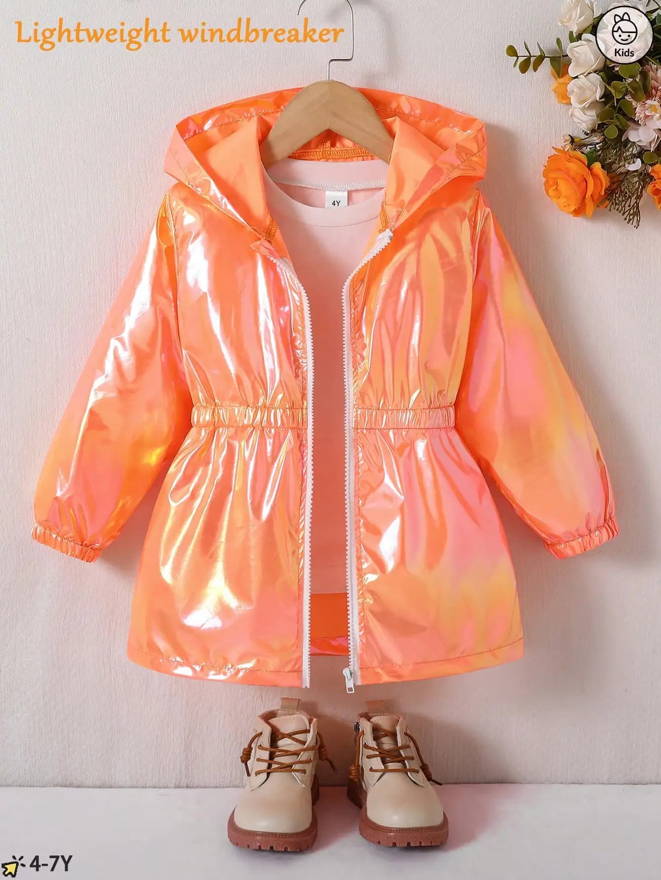 Veste coupe-vent laser pour filles, imperméable multifonctionnel anti-UV avec taille ajustée, style 