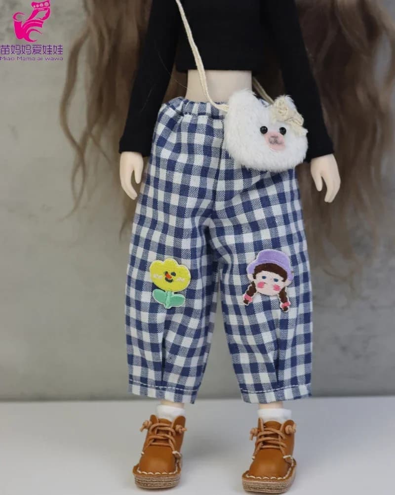 Blythe-Salopette à carreaux avec glaand, vêtements de beurre, pantalons pour beurre, tenues Azone, O