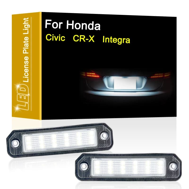 Ensemble d'éclairage de plaque d'immatriculation LED 12V pour Honda Civic EJ/EG/EK Series 91-00 CR-X