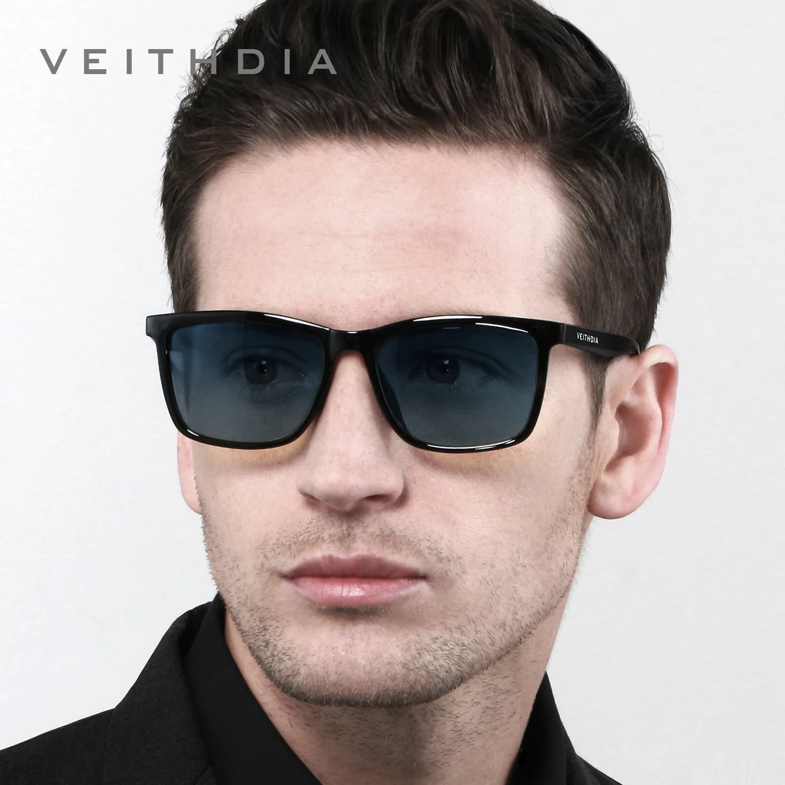 Lunettes de soleil polarisées dégradées VEITHDIA S7911, lunettes de vue tendance pour hommes en TR90