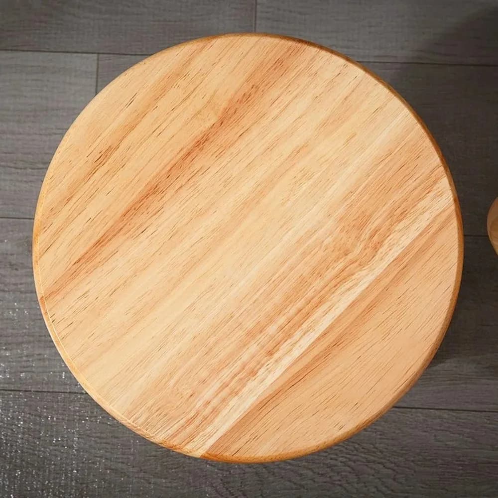 Petit tabouret rond en bois massif, meubles multifonctionnels, décoration de chambre à coucher, salo