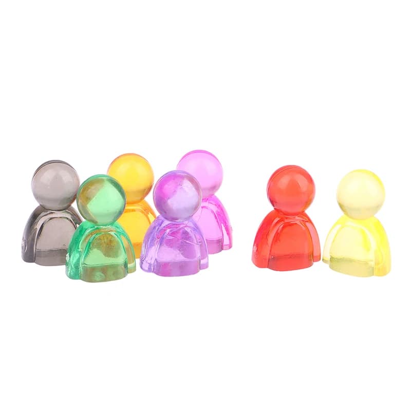 Marqueurs colorés en acrylique pour jeu de société, 20 pièces de 24x16x12mm, accessoires explorez ec