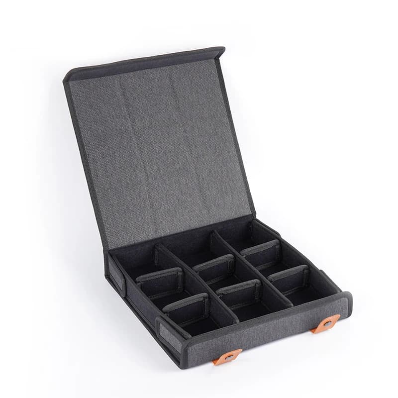 Sac de Rangement Numérique Polyvalent en Tissu 4 Tans, Étui à Compartiments Parfaits pour Écouteurs 
