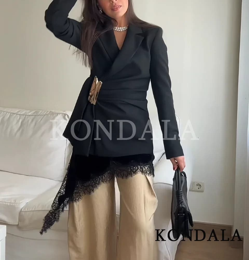 Blazer élégant KONDALA pour femme avec ceinture et boucle, nouvelle collection printemps 2026, blaze