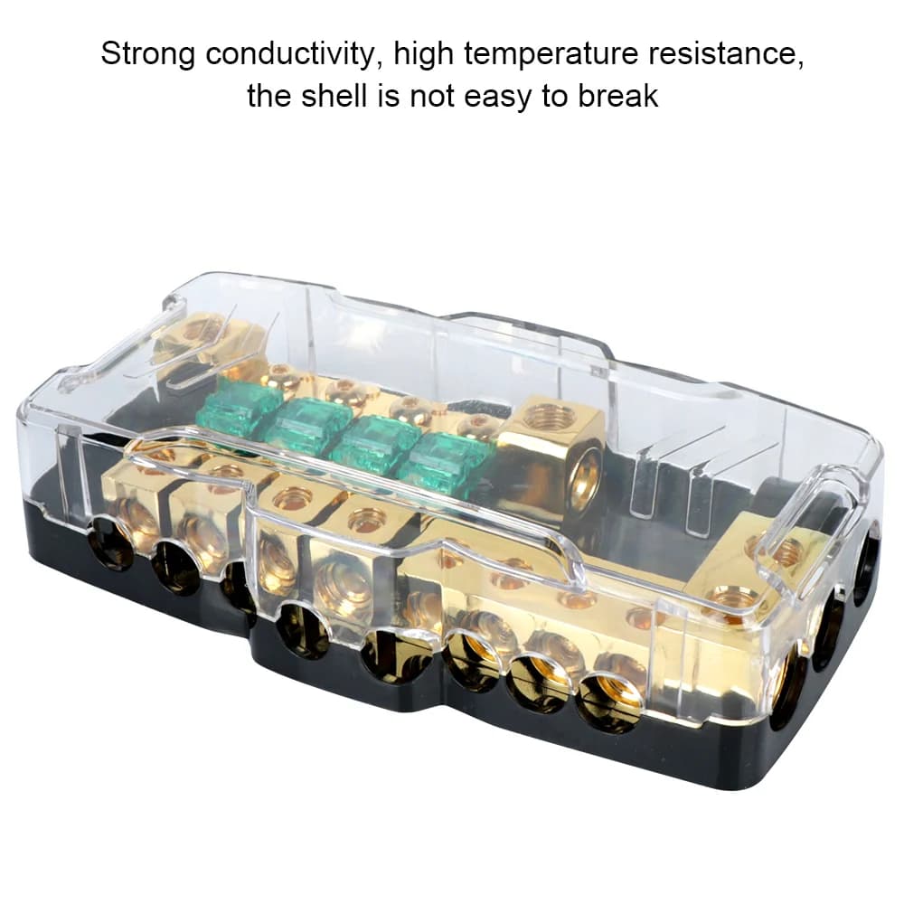 Boîte de Distribution de fusibles, bloc multifonctionnel LED Audio stéréo porte-fusible pour divisio