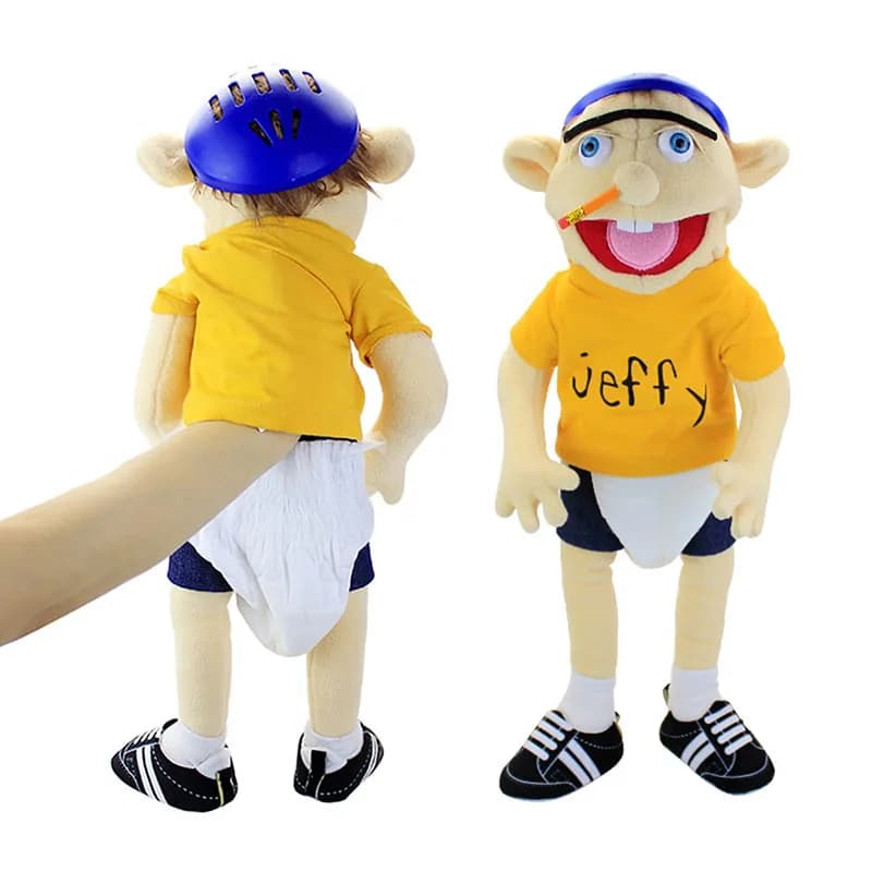 Jeffy-Marionnette à main en peluche pour enfants, beurre doux, Talk Show, accessoires de fête de Noë