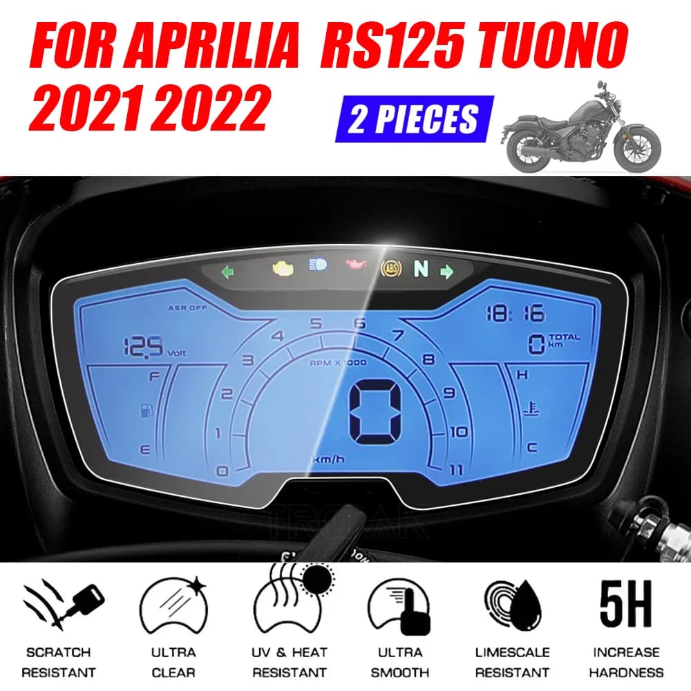 Film de Protection pour tableau de bord, écran anti-rayures pour moto Aprilia SR GT 200 125 RS125 Tu