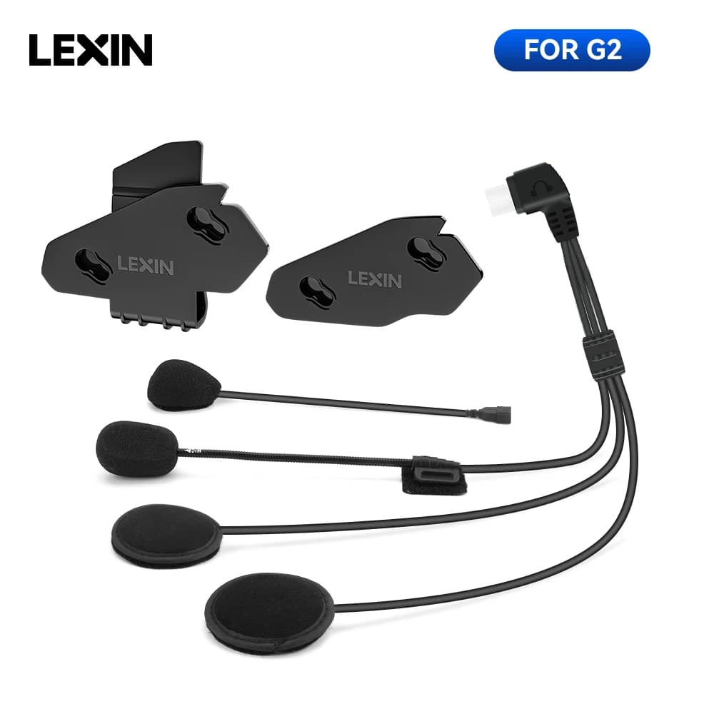 LEXIN-G2 moto Interphone casque et Clip accessoires pour casque complet/demi Interphone prise casque