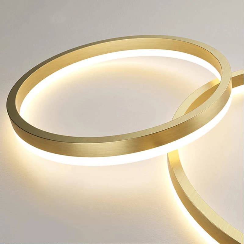 Lustre moderne à LED, anneau circulaire, luminaire suspendu au plafond, noir, loft, salon, salle à m