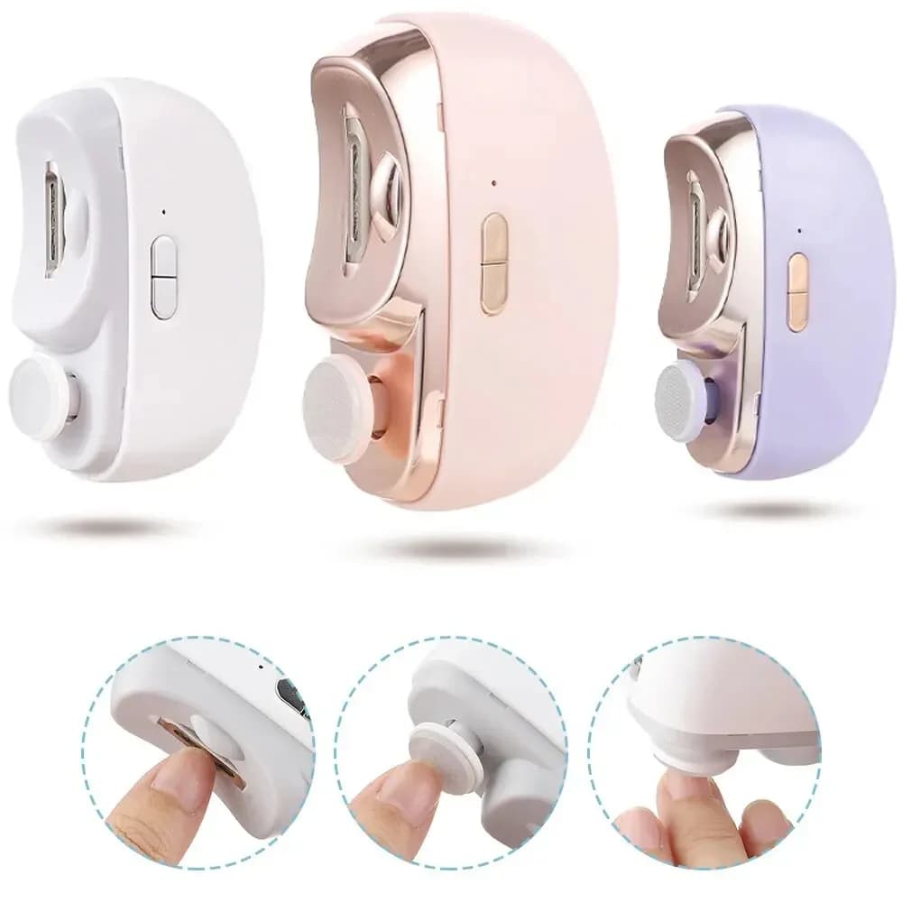 Coupe-ongles électrique 2 en 1, manucure, anti-éclaboussures, pour bébé, ciseaux à doigts et orteils