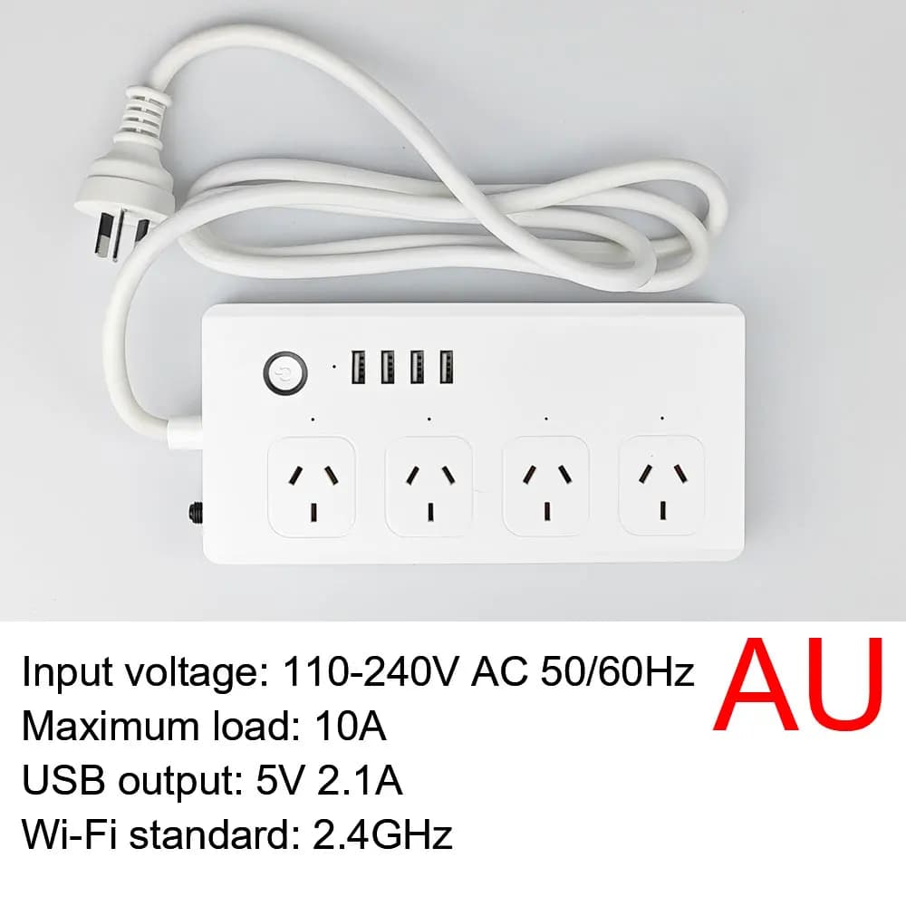 10A/16A Power Strip Tuya Smart Plug Power Strip Extension Cord Smart Home EU Socket Work with Alexa