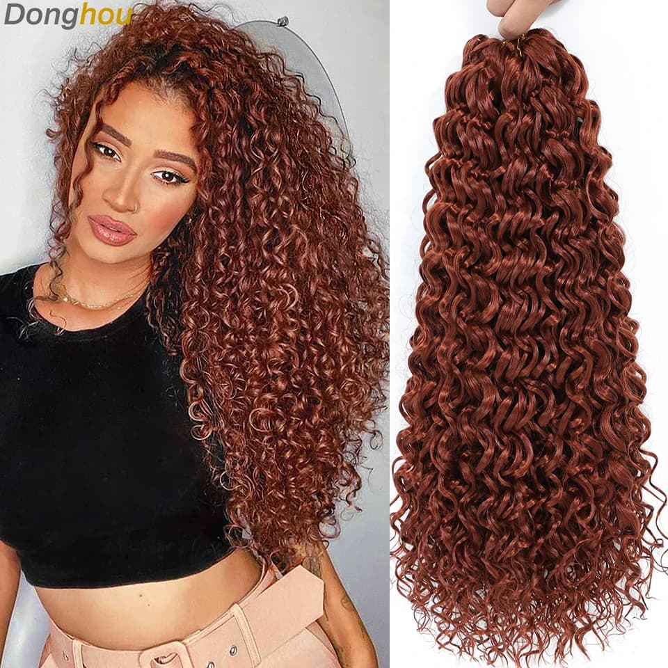 1-8 paquets de tresses au Crochet 14 18 pouces Gogo Curl Extensions de cheveux bouclés vague d'océan