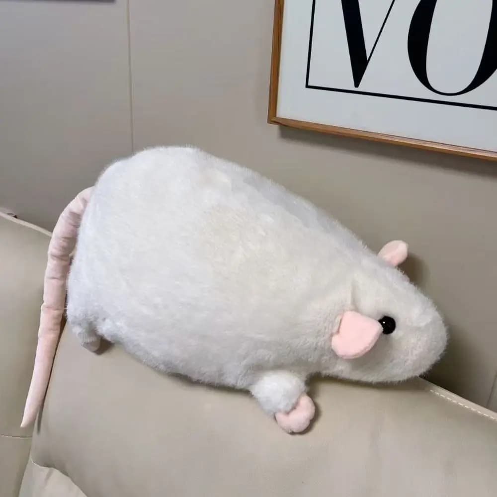 Poupée souris en peluche surdimensionnée 35/50cm, branche de fleur, Rat, dessin animé, figurine anim