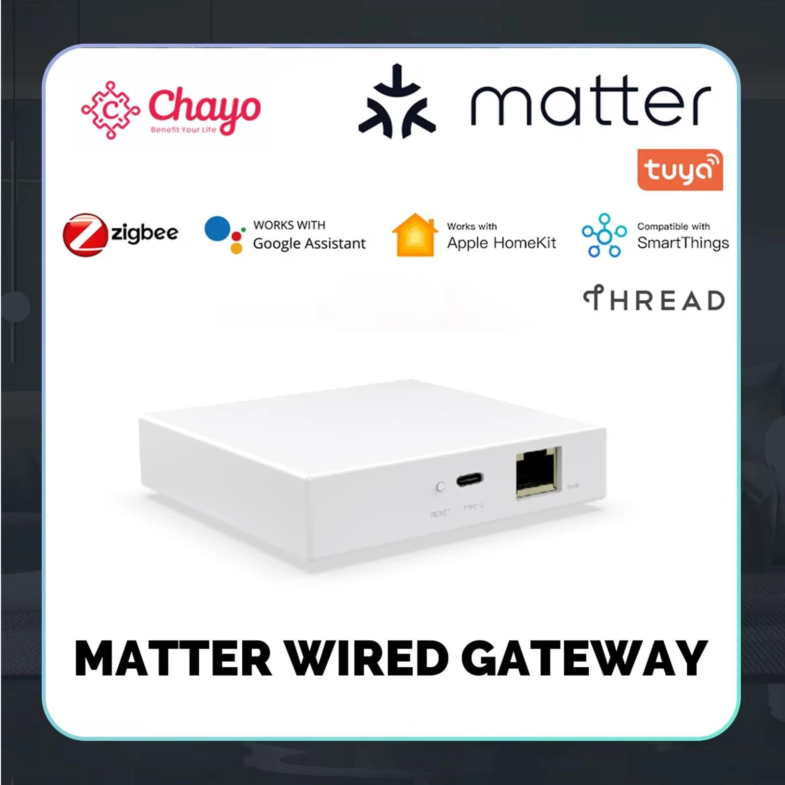 Passerelle Matter, Hub Tuya Zigbee, Contrôle vocal avec Siri, HomeKit, SmartThings, Google Assistant