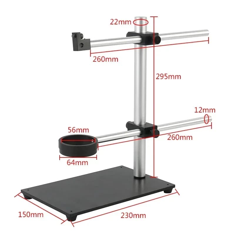 Support de microscope vidéo industriel réglable avec anneau de focalisation 42mm 50mm, support de bu